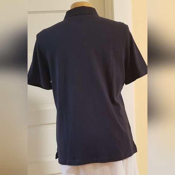Lands' End NWOT Women's Navy Short Sleeve Polo Shirt Size XL (18-20) - Picture 2 of 7